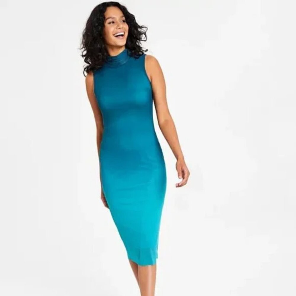 Bar III Women's Ombré Midi Mesh Dress Size Large